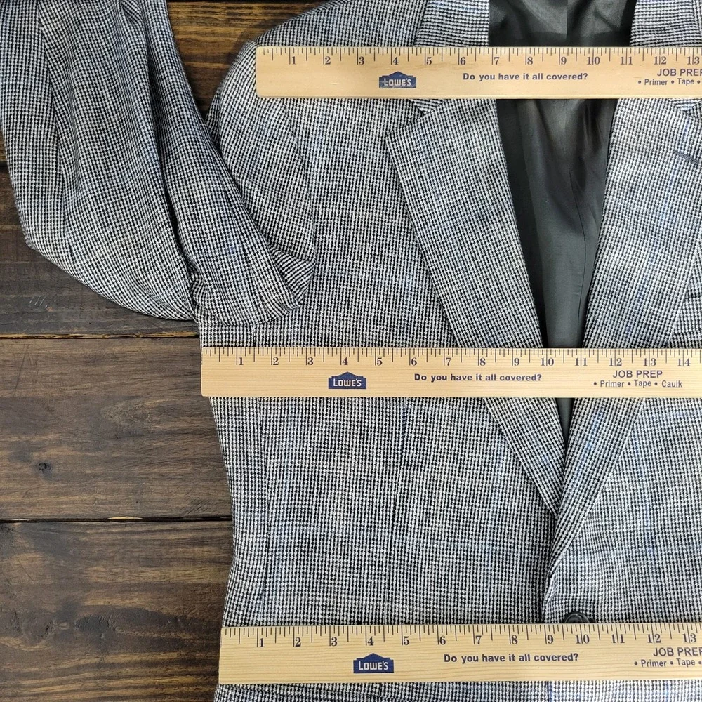 VTG Stafford Men's Sport‎ Coat Blazer Two Button Gray Plaid Size 42L